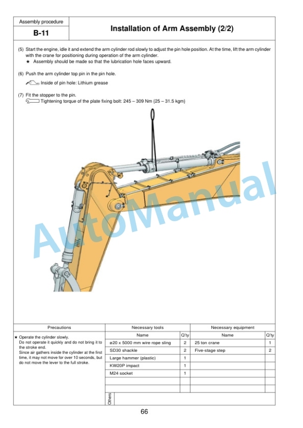 Komatsu PC800-8, PC800LC-8, PC800SE-8, PC850-8, PC850SE-8 Hydraulic Excavator Field Assembly Instruction GEN00048-07 3 Komatsu PC800-8, PC800LC-8, PC800SE-8, PC850-8, PC850SE-8 Hydraulic Excavator Field Assembly Instruction GEN00048-07 - Image 3