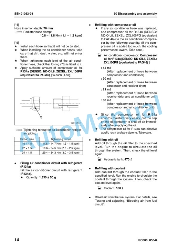 Komatsu PC800-8, PC800LC-8, PC800SE-8, PC850-8, PC850SE-8 Hydraulic Excavator Shop Manual SEN00373-17 5 Komatsu PC800-8, PC800LC-8, PC800SE-8, PC850-8, PC850SE-8 Hydraulic Excavator Shop Manual SEN00373-17 - Image 5