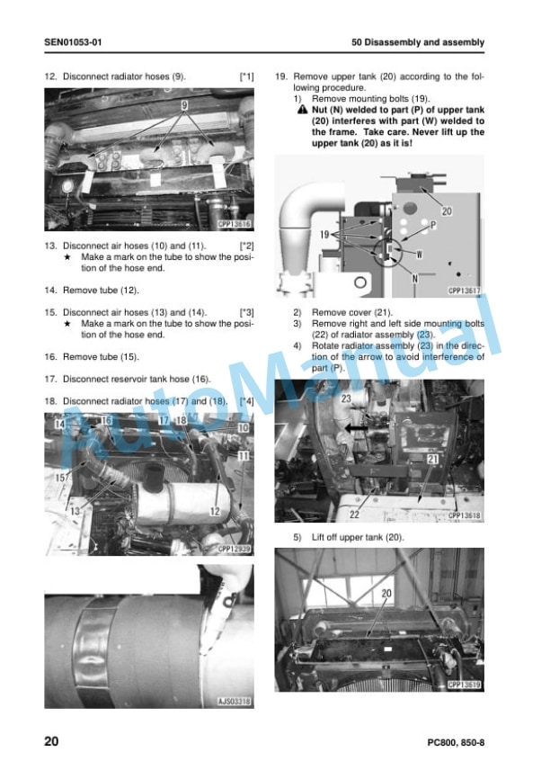 Komatsu PC800-8, PC800LC-8, PC800SE-8, PC850-8, PC850SE-8 Hydraulic Excavator Shop Manual SEN00373-18 5 Komatsu PC800-8, PC800LC-8, PC800SE-8, PC850-8, PC850SE-8 Hydraulic Excavator Shop Manual SEN00373-18 - Image 5