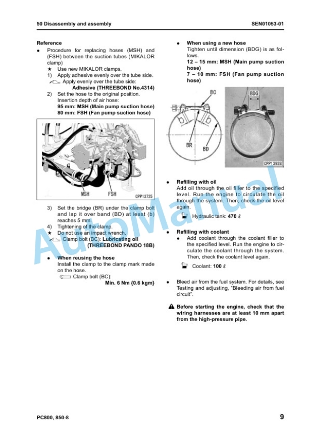 Komatsu PC800-8, PC800SE-8, PC800LC-8, PC850-8, PC850SE-8 Galeo Hydraulic Excavator Shop Manual SEN00373-06 5 Komatsu PC800-8, PC800SE-8, PC800LC-8, PC850-8, PC850SE-8 Galeo Hydraulic Excavator Shop Manual SEN00373-06 - Image 5