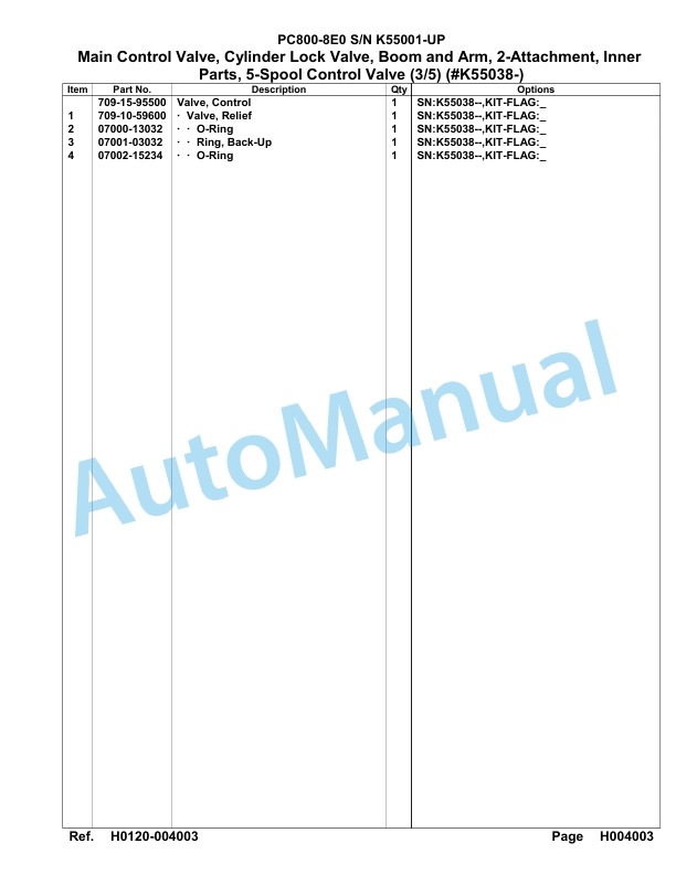 Komatsu PC800-8E0 Hydraulic Excavator Parts Manual K55001-up 2 Komatsu PC800-8E0 Hydraulic Excavator Parts Manual K55001-up-2