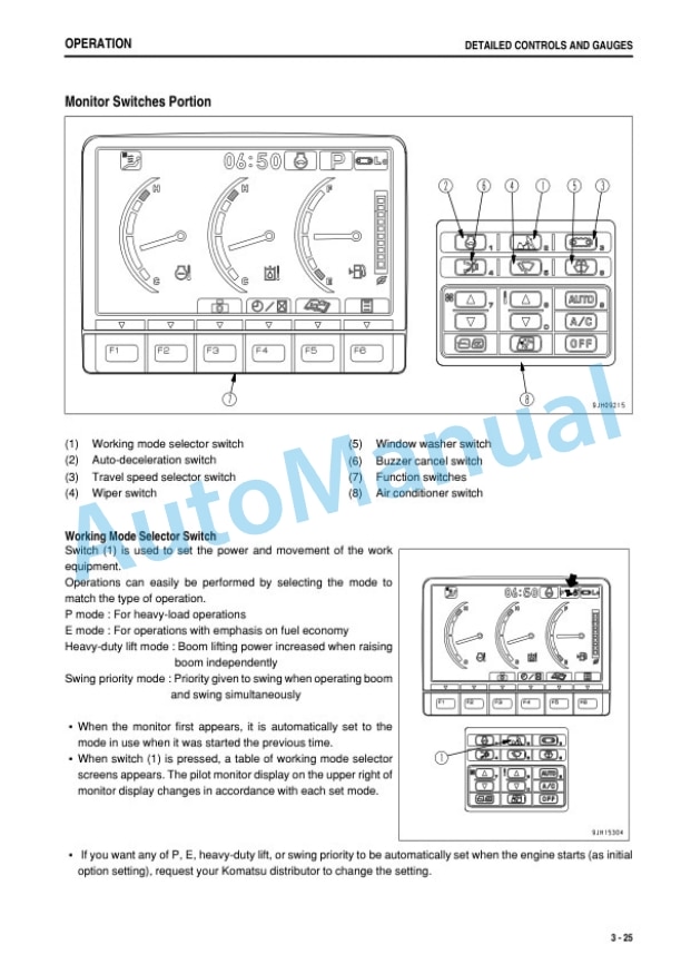 Alternative view of Komatsu PC800-8E0, PC800LC-8E0, PC800SE-8E0, PC850-8E0, PC850SE-8E0 Hydraulic Excavator Operation and Maintenance Manual TEN00379-06