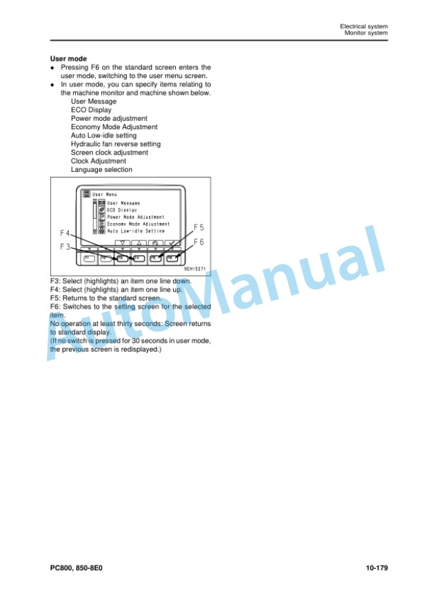 Alternative view of Komatsu PC800-8E0, PC800LC-8E0, PC800SE-8E0, PC850-8E0, PC850SE-8E0 Hydraulic Excavator Shop Manual SEN05276-00
