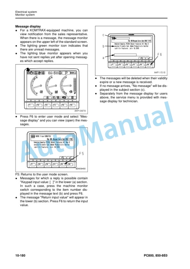 Alternative view of Komatsu PC800-8E0, PC800LC-8E0, PC800SE-8E0, PC850-8E0, PC850SE-8E0 Hydraulic Excavator Shop Manual SEN05276-09