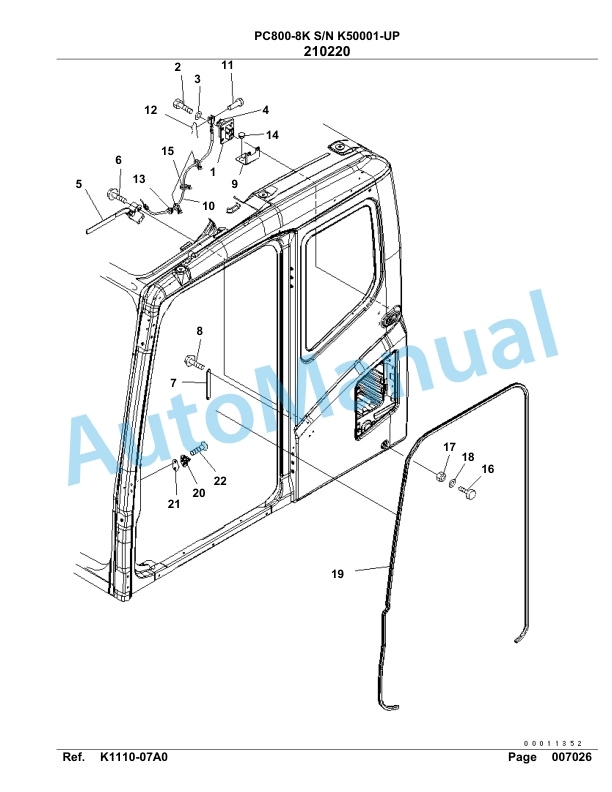 Komatsu PC800-8K Hydraulic Excavator Parts Manual SAA6D1KU 3 Komatsu PC800-8K Hydraulic Excavator Parts Manual SAA6D1KU-3