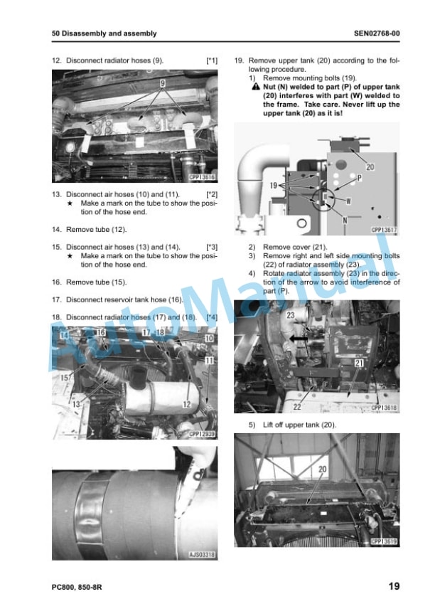 Komatsu PC800-8R, PC800LC-8R, PC800SE-8R, PC850-8R, PC850SE-8R Galeo Hydraulic Excavator Shop Manual SEN02316-03 5 Komatsu PC800-8R, PC800LC-8R, PC800SE-8R, PC850-8R, PC850SE-8R Galeo Hydraulic Excavator Shop Manual SEN02316-03 - Image 5