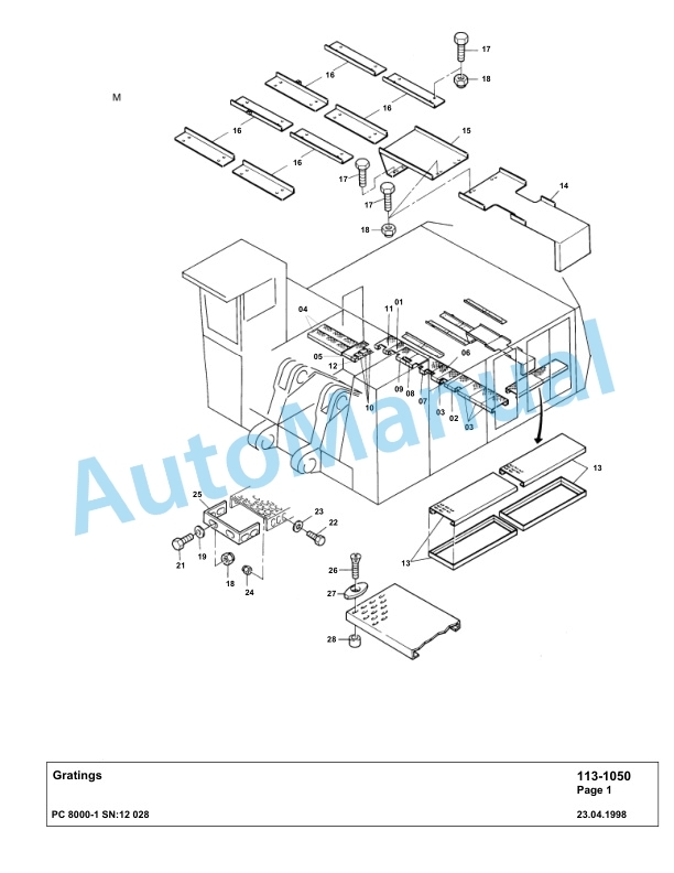 Komatsu PC8000-1 Hydraulic Excavator Parts Manual G12028 2 Komatsu PC8000-1 Hydraulic Excavator Parts Manual G12028-2