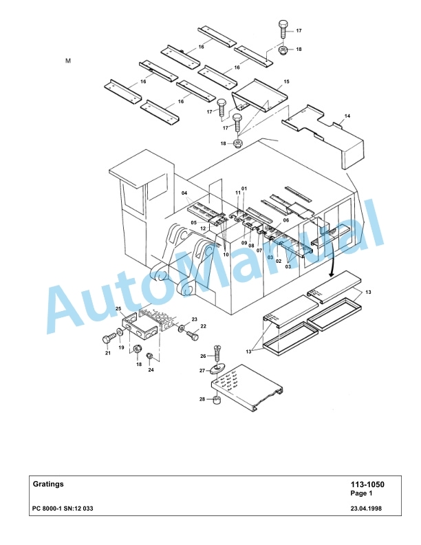 Komatsu PC8000-1 Hydraulic Excavator Parts Manual G12033 2 Komatsu PC8000-1 Hydraulic Excavator Parts Manual G12033-2