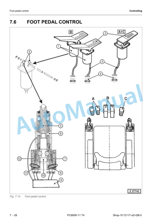 Alternative view of Komatsu PC8000-11 T4 Hydraulic Mining Shovel Shop Manual 12117-xD-GB-0