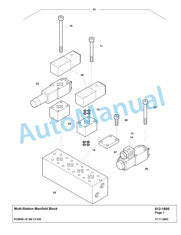 Komatsu PC8000-1E Hydraulic Excavator Parts Manual G12035 4 Komatsu PC8000-1E Hydraulic Excavator Parts Manual G12035-4