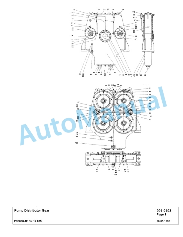 Komatsu PC8000-1E Hydraulic Excavator Parts Manual G12035 5 Komatsu PC8000-1E Hydraulic Excavator Parts Manual G12035-5