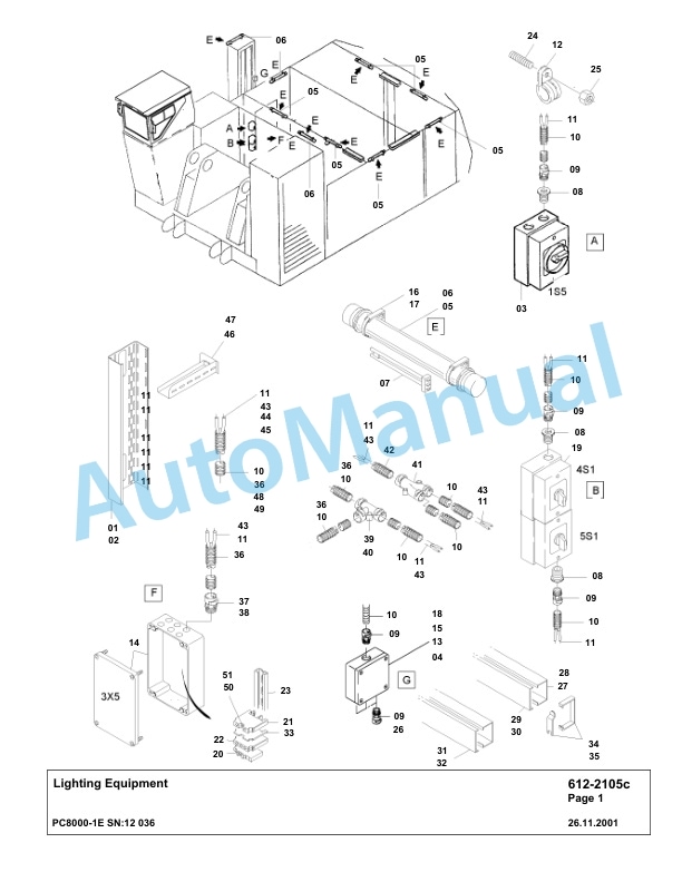 Komatsu PC8000-1E Hydraulic Excavator Parts Manual G12036 4 Komatsu PC8000-1E Hydraulic Excavator Parts Manual G12036-4