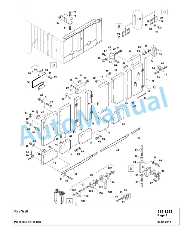 Komatsu PC8000-6 Hydraulic Excavator Parts Manual G12073 2 Komatsu PC8000-6 Hydraulic Excavator Parts Manual G12073-2