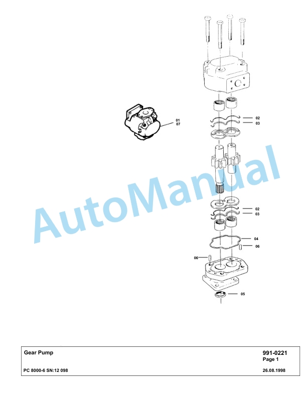 Komatsu PC8000-6 Hydraulic Excavator Parts Manual G12098 5 Komatsu PC8000-6 Hydraulic Excavator Parts Manual G12098-5