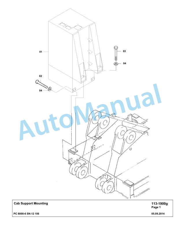 Komatsu PC8000-6 Hydraulic Excavator Parts Manual G12106 3 Komatsu PC8000-6 Hydraulic Excavator Parts Manual G12106-3