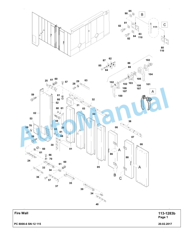 Komatsu PC8000-6 Hydraulic Excavator Parts Manual G12115 2 Komatsu PC8000-6 Hydraulic Excavator Parts Manual G12115-2