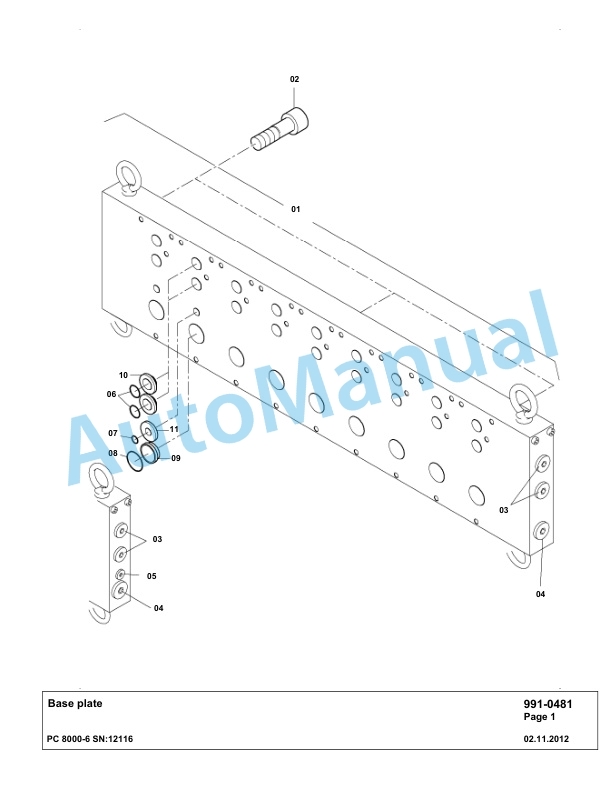 Komatsu PC8000-6 Hydraulic Excavator Parts Manual G12116 5 Komatsu PC8000-6 Hydraulic Excavator Parts Manual G12116-5