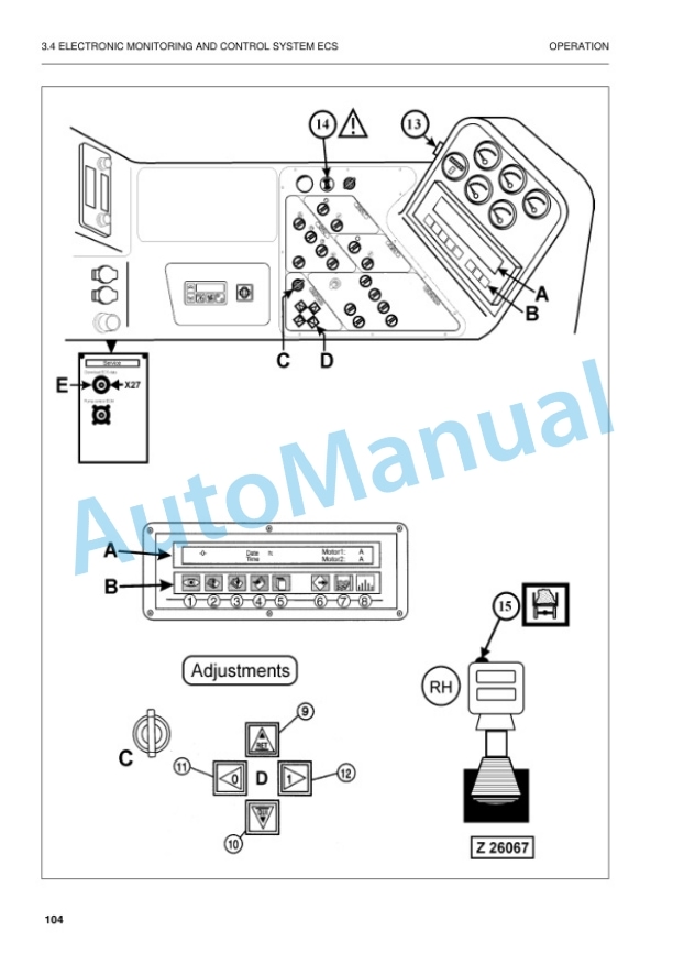 Alternative view of Komatsu PC8000-6 Hydraulic Mining Shovel Operation and Maintenance Manual GZEAM12066