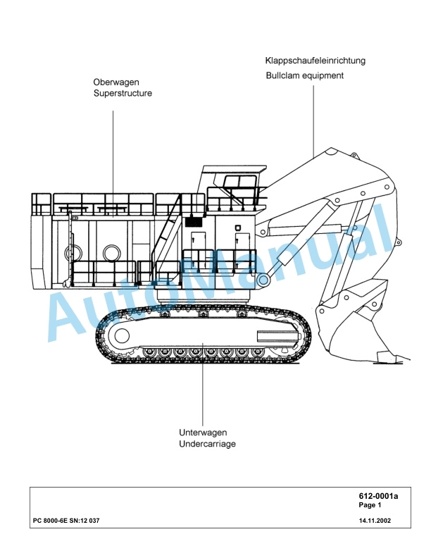 Komatsu PC8000-6E Hydraulic Excavator Parts Manual G12037 3 Komatsu PC8000-6E Hydraulic Excavator Parts Manual G12037-3