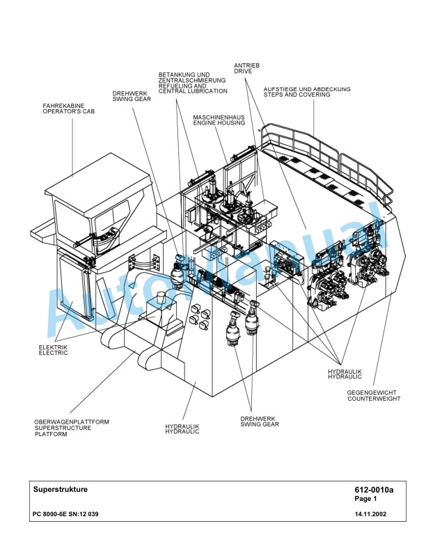 Komatsu PC8000-6E Hydraulic Excavator Parts Manual G12039 3 Komatsu PC8000-6E Hydraulic Excavator Parts Manual G12039-3
