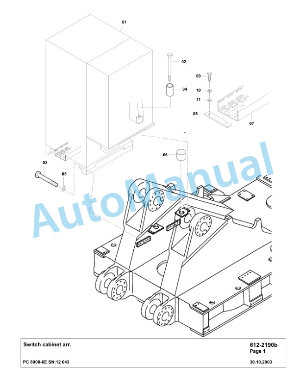 Komatsu PC8000-6E Hydraulic Excavator Parts Manual G12043 4 Komatsu PC8000-6E Hydraulic Excavator Parts Manual G12043-4