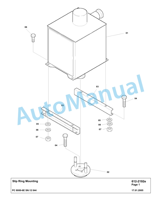 Komatsu PC8000-6E Hydraulic Excavator Parts Manual G12044 4 Komatsu PC8000-6E Hydraulic Excavator Parts Manual G12044-4