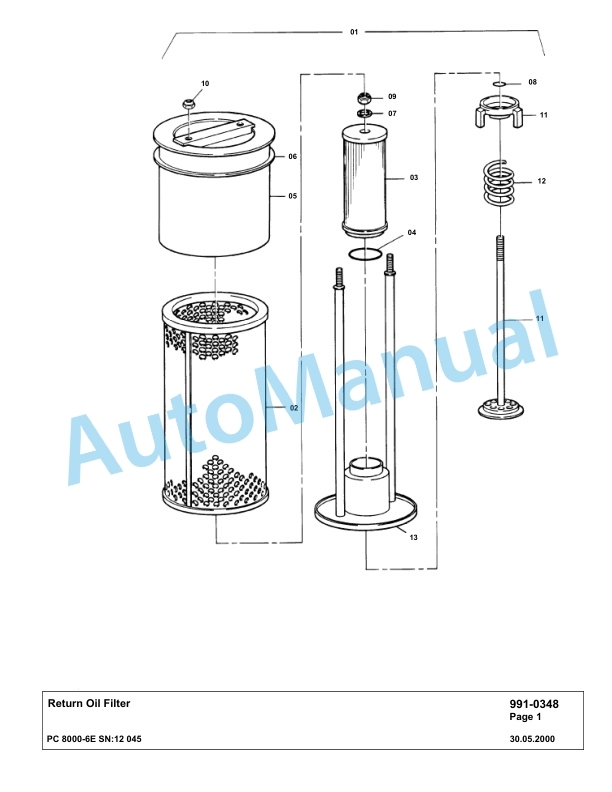 Komatsu PC8000-6E Hydraulic Excavator Parts Manual G12045 5 Komatsu PC8000-6E Hydraulic Excavator Parts Manual G12045-5