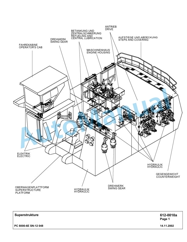 Komatsu PC8000-6E Hydraulic Excavator Parts Manual G12048 2 Komatsu PC8000-6E Hydraulic Excavator Parts Manual G12048-2
