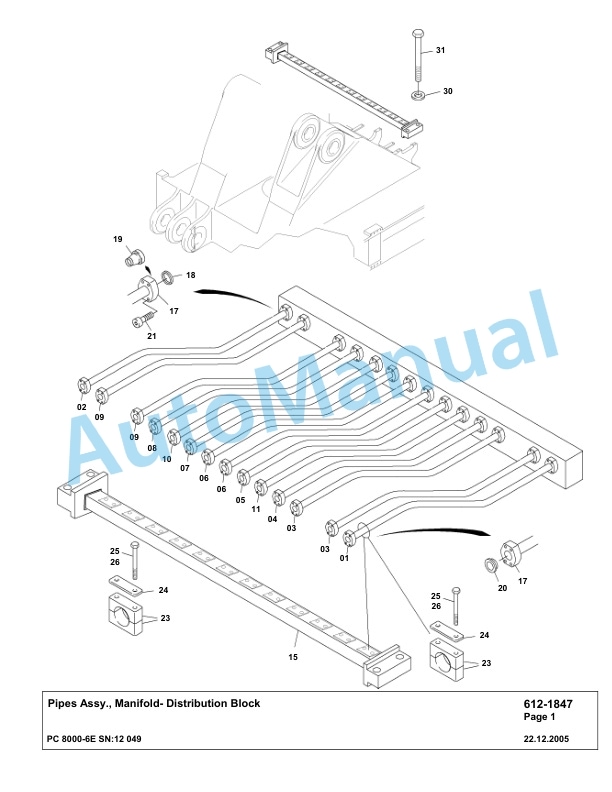 Komatsu PC8000-6E Hydraulic Excavator Parts Manual G12049 3 Komatsu PC8000-6E Hydraulic Excavator Parts Manual G12049-3