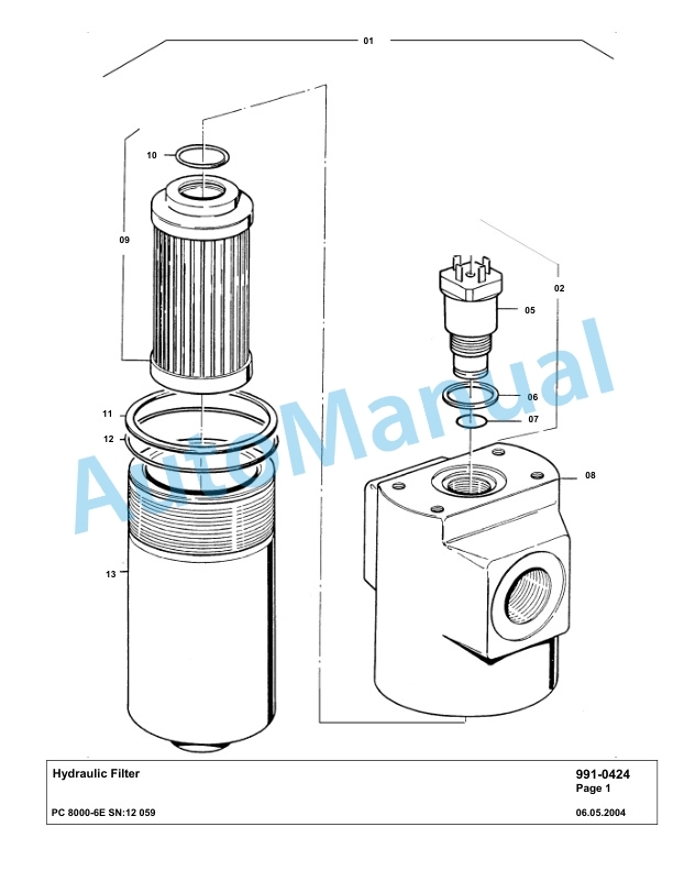 Komatsu PC8000-6E Hydraulic Excavator Parts Manual G12059 5 Komatsu PC8000-6E Hydraulic Excavator Parts Manual G12059-5