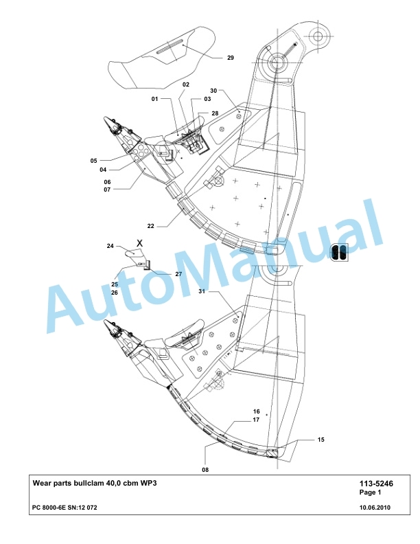 Komatsu PC8000-6E Hydraulic Excavator Parts Manual G12072 3 Komatsu PC8000-6E Hydraulic Excavator Parts Manual G12072-3