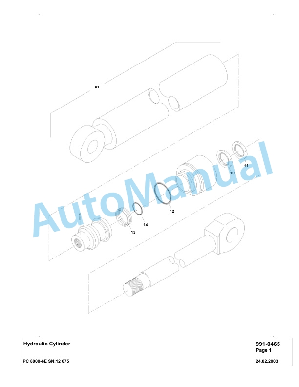 Komatsu PC8000-6E Hydraulic Excavator Parts Manual G12075 5 Komatsu PC8000-6E Hydraulic Excavator Parts Manual G12075-5