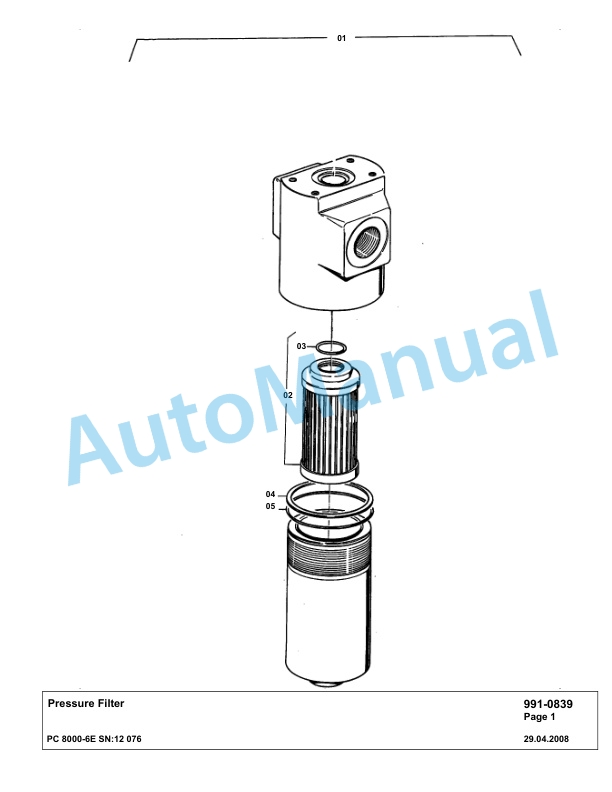 Komatsu PC8000-6E Hydraulic Excavator Parts Manual G12076 5 Komatsu PC8000-6E Hydraulic Excavator Parts Manual G12076-5