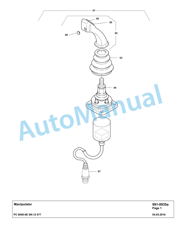 Komatsu PC8000-6E Hydraulic Excavator Parts Manual G12077 5 Komatsu PC8000-6E Hydraulic Excavator Parts Manual G12077-5