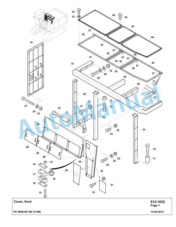 Komatsu PC8000-6E Hydraulic Excavator Parts Manual G12096 3 Komatsu PC8000-6E Hydraulic Excavator Parts Manual G12096-3