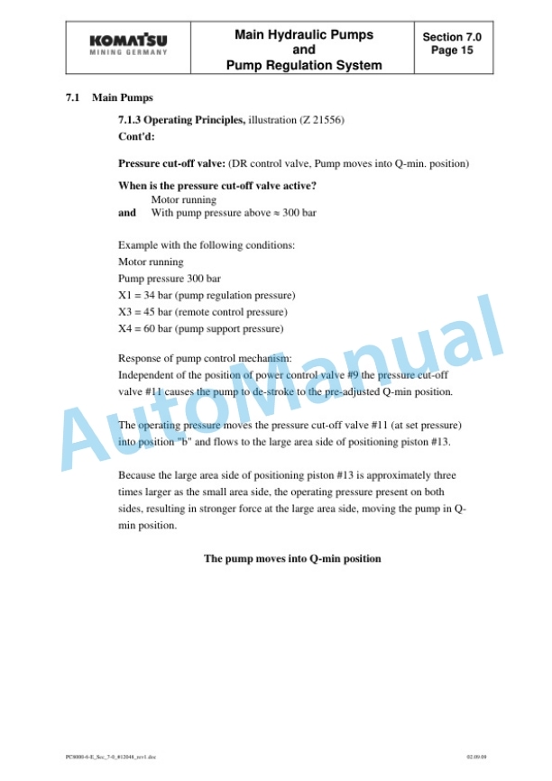 Alternative view of Komatsu PC8000E-6 Hydraulic Excavator Shop Manual GZEBM12037-0