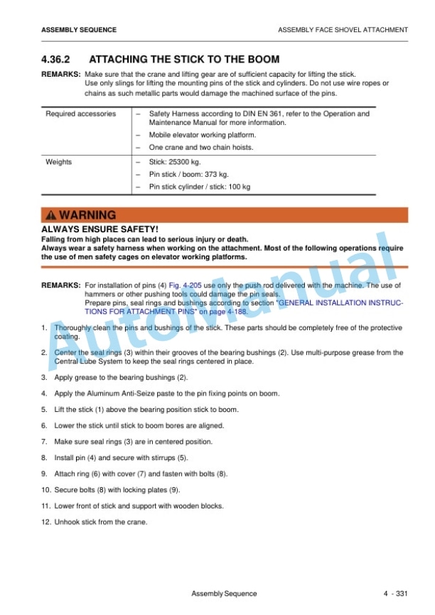 Komatsu PC8000E-6 Hydraulic Mining Shovel Field Assembly Instruction 12107up-EN-7 4 Komatsu PC8000E-6 Hydraulic Mining Shovel Field Assembly Instruction 12107up-EN-7 - Image 4