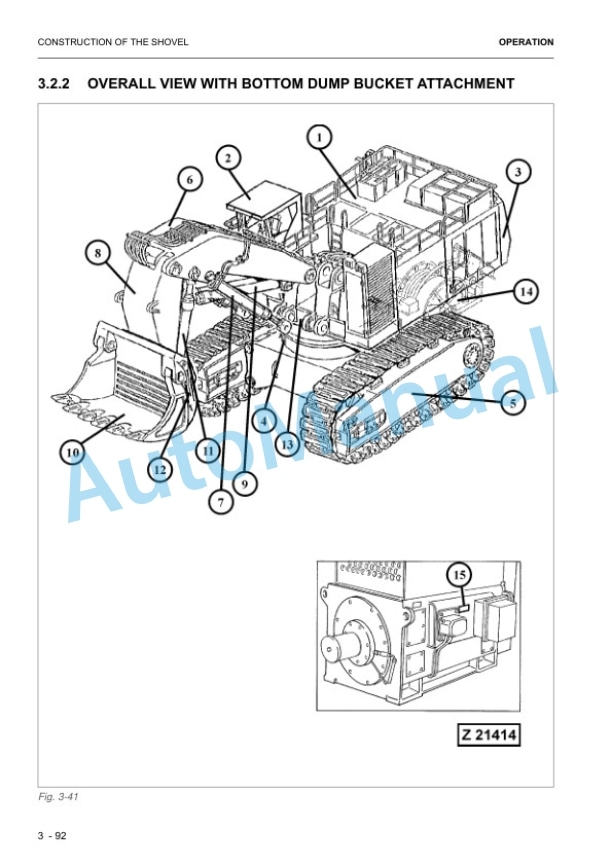 Alternative view of Komatsu PC8000E-6 Hydraulic Mining Shovel Operation and Maintenance Manual 12086-xE-GB-0