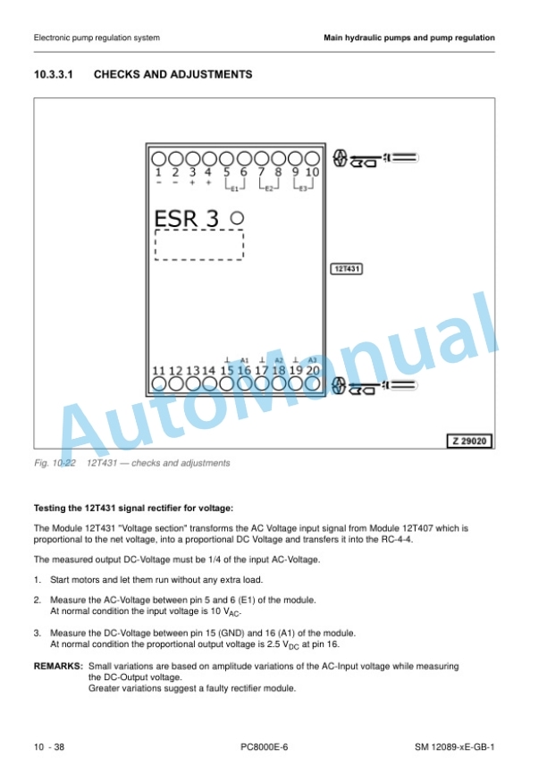 Alternative view of Komatsu PC8000E-6 Hydraulic Mining Shovel Shop Manual 12089-xE-GB-0