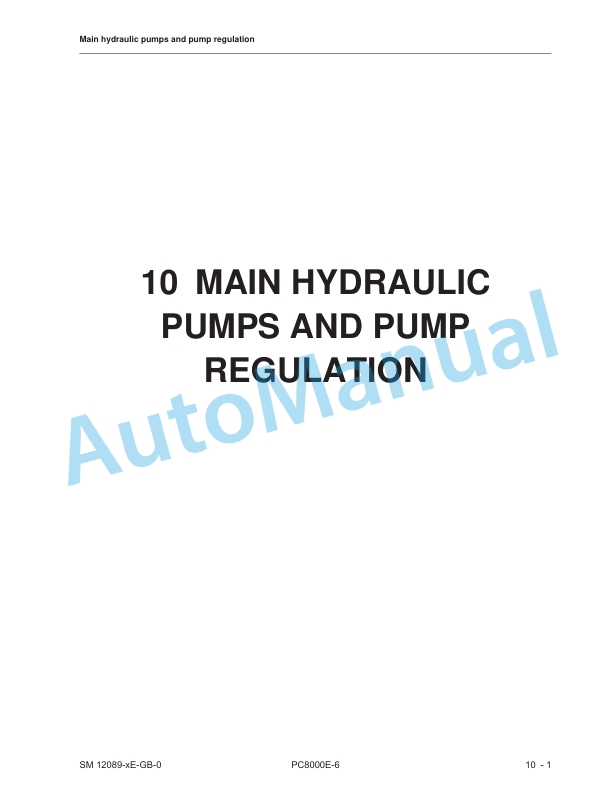 Komatsu PC8000E-6 Hydraulic Mining Shovel Shop Manual SMPC8000E-6 3 Komatsu PC8000E-6 Hydraulic Mining Shovel Shop Manual SMPC8000E-6-3