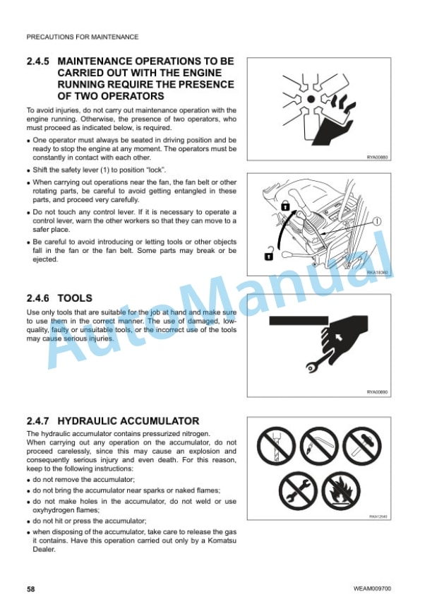 Alternative view of Komatsu PC80MR-3 Hydraulic Excavator Operation and Maintenance Manual WEAM009700