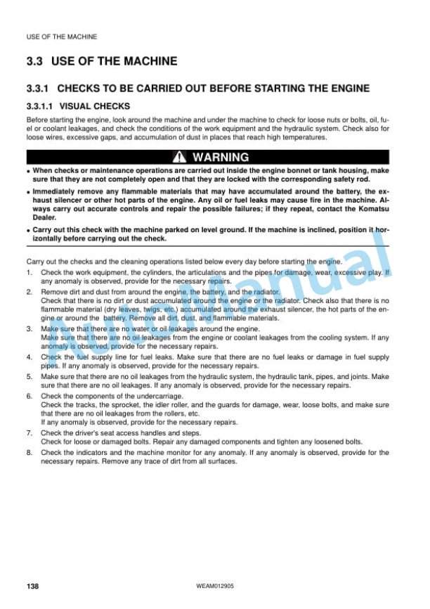 Komatsu PC80MR-3 Hydraulic Excavator Operation and Maintenance Manual WEAM012905 3 Komatsu PC80MR-3 Hydraulic Excavator Operation and Maintenance Manual WEAM012905 - Image 3