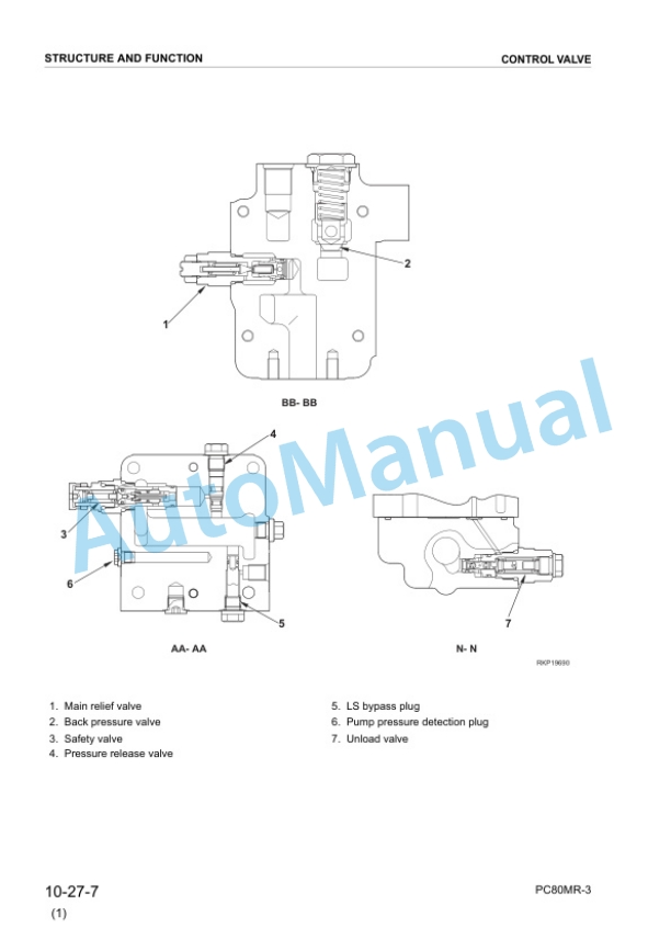 Alternative view of Komatsu PC80MR-3 Hydraulic Excavator Shop Manual WEBM008601