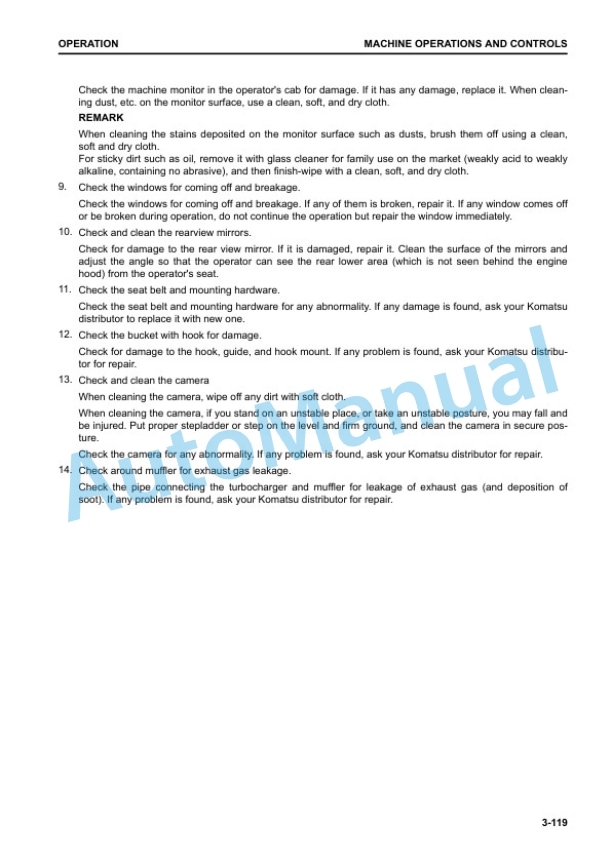 Komatsu PC88MR-10 Hydraulic Excavator Operation and Maintenance Manual PEN01034-02 3 Komatsu PC88MR-10 Hydraulic Excavator Operation and Maintenance Manual PEN01034-02 - Image 3