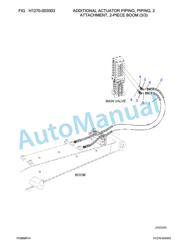 Komatsu PC88MR-10 Hydraulic Excavator Parts Manual F10003 3 Komatsu PC88MR-10 Hydraulic Excavator Parts Manual F10003-3