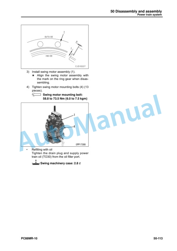 Komatsu PC88MR-10 Hydraulic Excavator Shop Manual WENBM00050 5 Komatsu PC88MR-10 Hydraulic Excavator Shop Manual WENBM00050 - Image 5