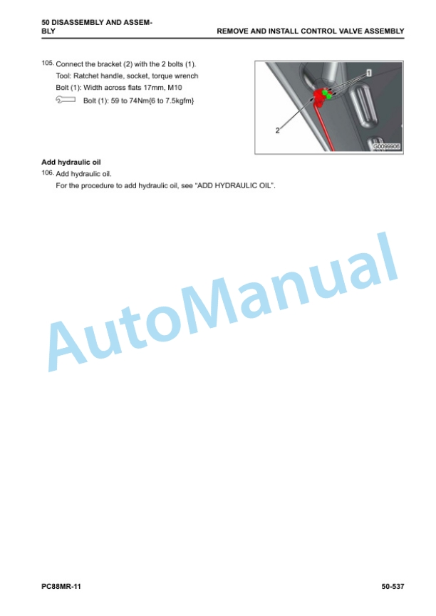 Komatsu PC88MR-11 Hydraulic Excavator Shop Manual SEN06843-04 5 Komatsu PC88MR-11 Hydraulic Excavator Shop Manual SEN06843-04 - Image 5