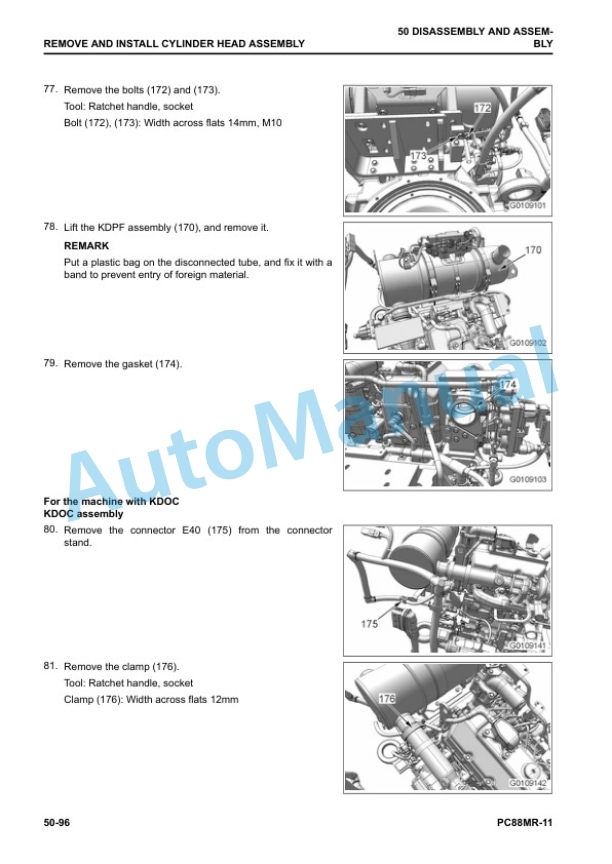 Komatsu PC88MR-11 Hydraulic Excavator Shop Manual SEN06843-06 4 Komatsu PC88MR-11 Hydraulic Excavator Shop Manual SEN06843-06 - Image 4