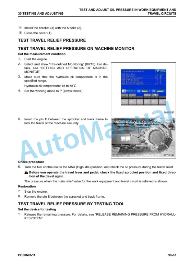 Alternative view of Komatsu PC88MR-11 Hydraulic Excavator Shop Manual SEN06843-C5