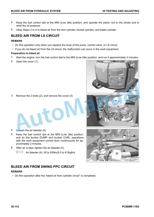 Alternative view of Komatsu PC88MR-11E0 Hydraulic Excavator Shop Manual SEN06853-04